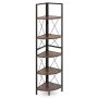 Pastatoma lentyna 35,5x35,5x159,5cm., juodos/rudos spalvos