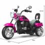 Elektrinis vaikiškas motociklas 91x48x64cm., juodos/rožinės spalvos