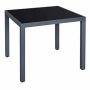 Террасный стол со столешницей из серого стекла 85x85x73см