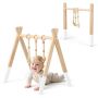 Детская дуга с игрушками 62x45x60см, светло-коричневого/белого цвета