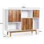 Напольная полка 95x31x76см, белый/коричневый цвет