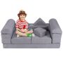 Modulinė vaikiška sofa 130x66x52,5cm., pilkos spalvos