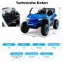 Vaikiškas elektrinis automobilis 118x74x71cm., mėlynos/juodos spalvos
