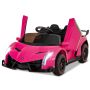 Vaikiškas elektrinis automobilis 111x61x45cm., rožinės/juodos spalvos