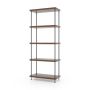 Pastatoma lentyna 60x29,5x147cm., rudos/juodos spalvos