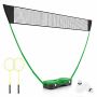 Badmintono tinklas 270x33,5x160cm., žalios/juodos spalvos