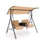Sodo sūpynės 181x124x161,5cm., šviesiai rudos/juodos spalvos