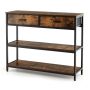 Konsolė 100x30x80cm., rudos/juodos spalvos