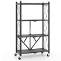 Pastatoma lentyna 71x34x126cm., juodos spalvos