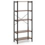 Pastatoma lentyna 66x34x161cm., rudos/juodos spalvos