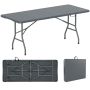 Turistinis sulankstomas stalas 180x74x75cm., pilkos spalvos