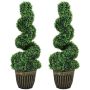 Dirbtinis augalas Homcom 30x30x90cm., žalios/juodos spalvos