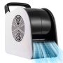 Напольный обдуватель 33x18x33см, белого/чёрного цвета