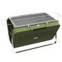 Угольный мангал Outsunny 47x30x28 см, зелено-серебристый цвет.