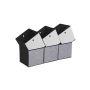 Контейнеры для хранения 30x30x30 см., 6 шт., серо-черные