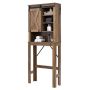 Шкаф для ванной 67x25x172см, коричневого цвета