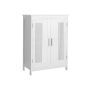 Шкафчик для ванной 60x30x80 см, скандинавский стиль, матовый белый