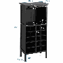 Винная полка 42x24,5x96см, черного цвета