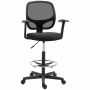 Офисное кресло 60x49x132см, черно-серебристого цвета