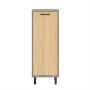 Шкаф для ванной с корзиной для белья 31,5x30x86см., серого/светло-коричневого цвета
