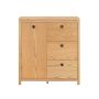 Тумба для ванной с корзиной для белья 80x35x90см., светло-коричневого/черного цвета