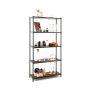 Pastatoma lentyna 80x29x154cm., rudos/juodos spalvos