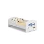 Детская кровать Luk с матрасом и защитным бортиком, 144 см x 77 см x 56 см, Shark.