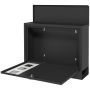 Pašto dėžutė Homcom 36,5x11,5x29cm., juodos spalvos