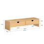 Monitoriaus stovas 47x18x11cm., šviesiai rudos spalvos