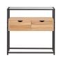 Комод 81x35x78см., светло-коричневого/черного цвета
