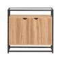 Комод 81x35x78см., светло-коричневого/черного цвета