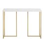 Konsolinis stalas 100x36x75cm., baltos/auksinės spalvos