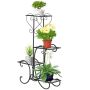 Подставка для цветов Outsunny 45x24.5x80 см, черная.