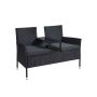 Lauko fotelis 65x131x84cm., juodos spalvos