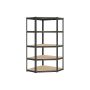 Полка для хранения 90x90x180 см., черная/светло-коричневая