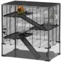 Клетка для грызунов PawHut 78,5x48,5x80см, черного цвета