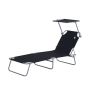 Кровать Outsunny 187x58x36см, черно-серого цвета