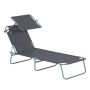 Кровать Outsunny 187x58x36см, темно-серый/серый цвет