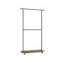 Drabužių kabykla ant ratukų 35x98,5x180,3cm., rudos/juodos spalvos