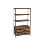 Aukšta spintelė LSC75BX 70 x 30 x 121,5 cm., rudos/juodos spalvos