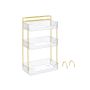 Kosmetikos organizatorius 30,5x16,8x48cm., auksinės spalvos