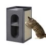Домик для кошек когтеточка PawHut 45x45x81см, серого цвета