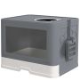 Туалет для кошек PawHut 48,5x38x36,5см, серо-белый цвет