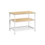 Полка кухонная 60x100x90см., светло-коричневая/белая