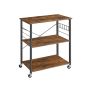 Кухонная полка 40x80x89см., коричнево-черная