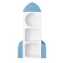 Детская полка 61x32x120см., белого/синего цвета