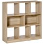 Книжная полка Homcom 97,5x30x100см, светло-коричневого цвета