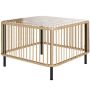 Уличный стол Outsunny 65x65x43см, светло-коричневый/черный цвет