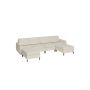 Sofa 150x308x85,6cm., kreminės/juodos spalvos