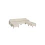 Sofa 221x308x85,6cm., kreminės/juodos spalvos